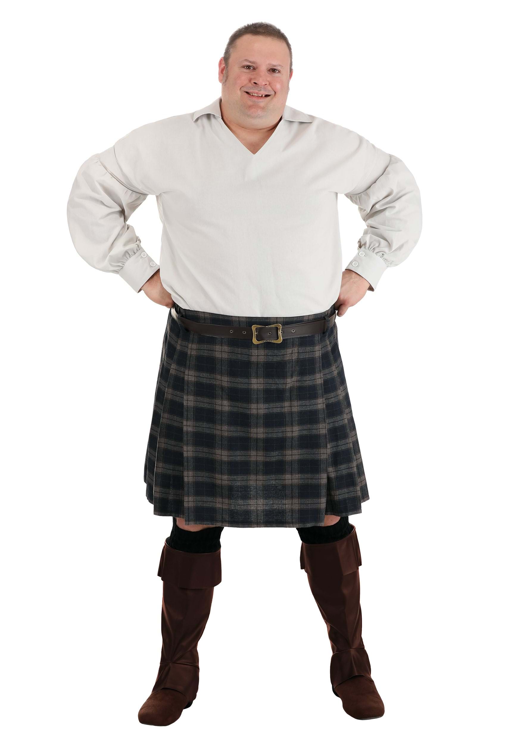 Men's Plus Time Traveling Scottish Highland Costume