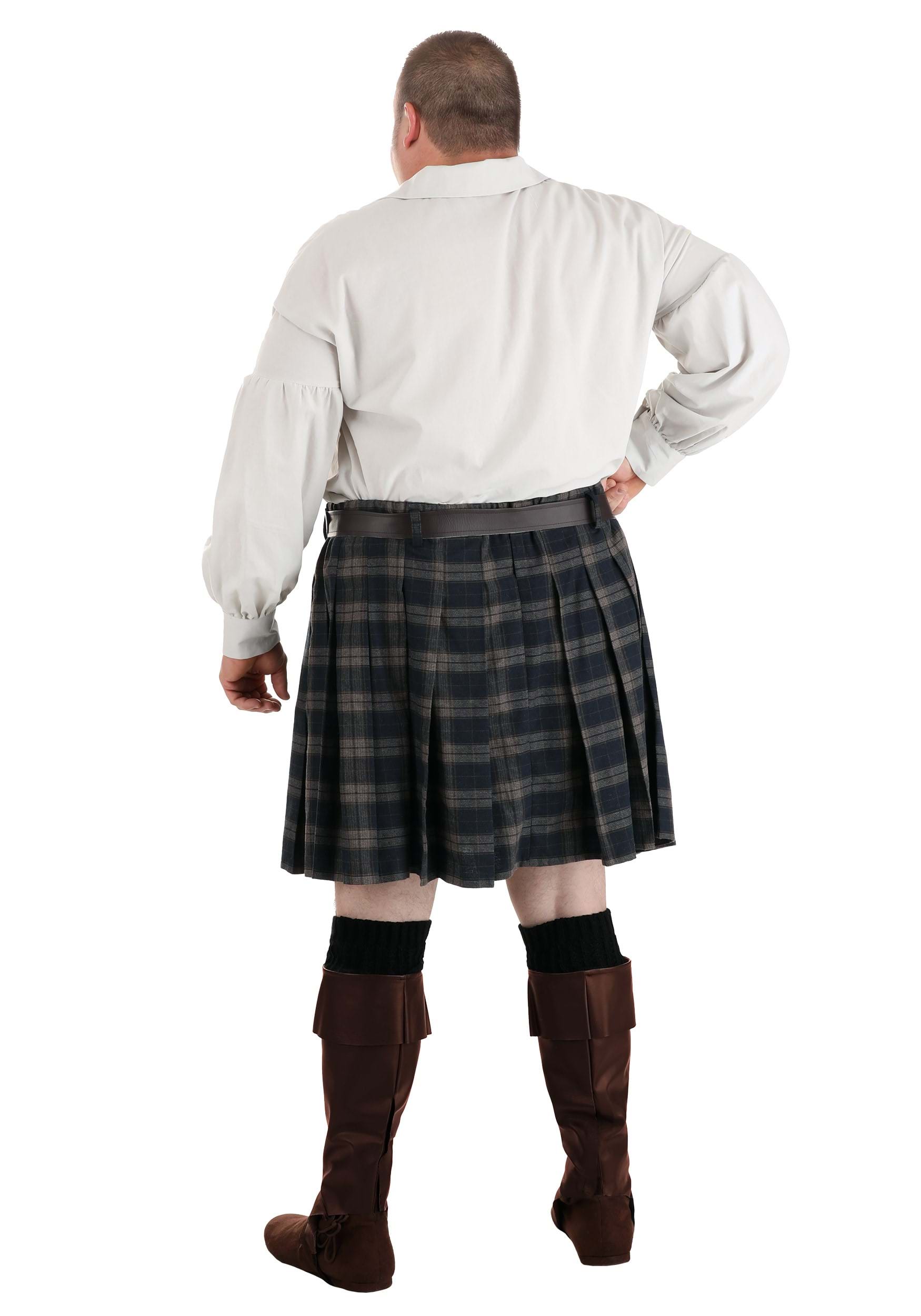 Men's Plus Time Traveling Scottish Highland Costume