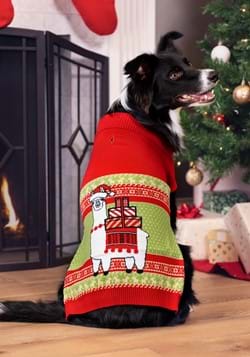 Llama Holiday Dog Sweater