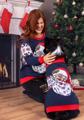 Vintage Santa Dog Sweater