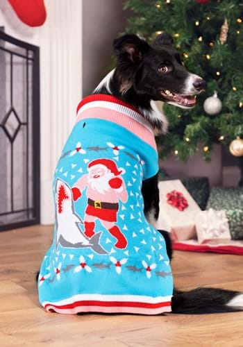 Santa vs Shark Pet Sweater