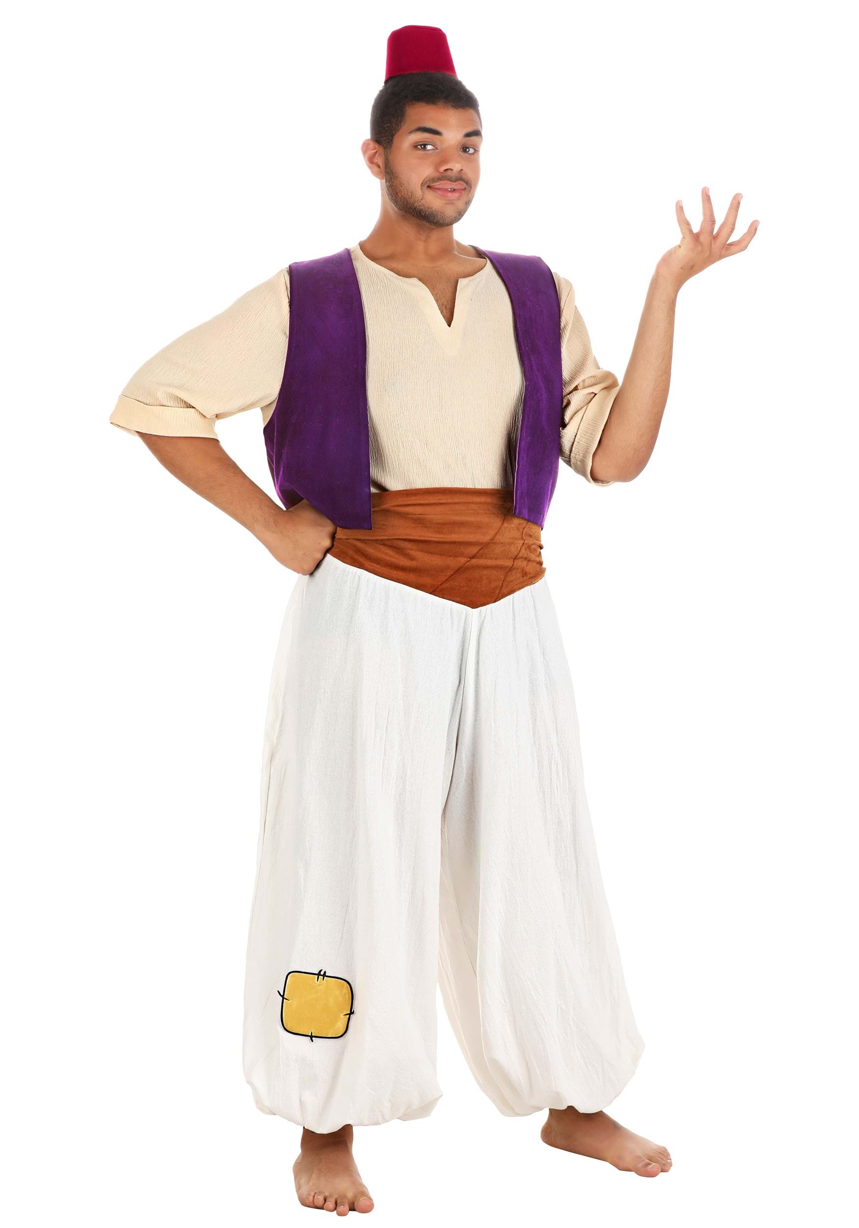 Photos - Fancy Dress Disney FUN Costumes Men's Plus Size  Aladdin Deluxe Costume Brown/Purpl 