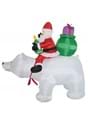 6' Animated Inflatable Polar Bear with Santa Alt 1