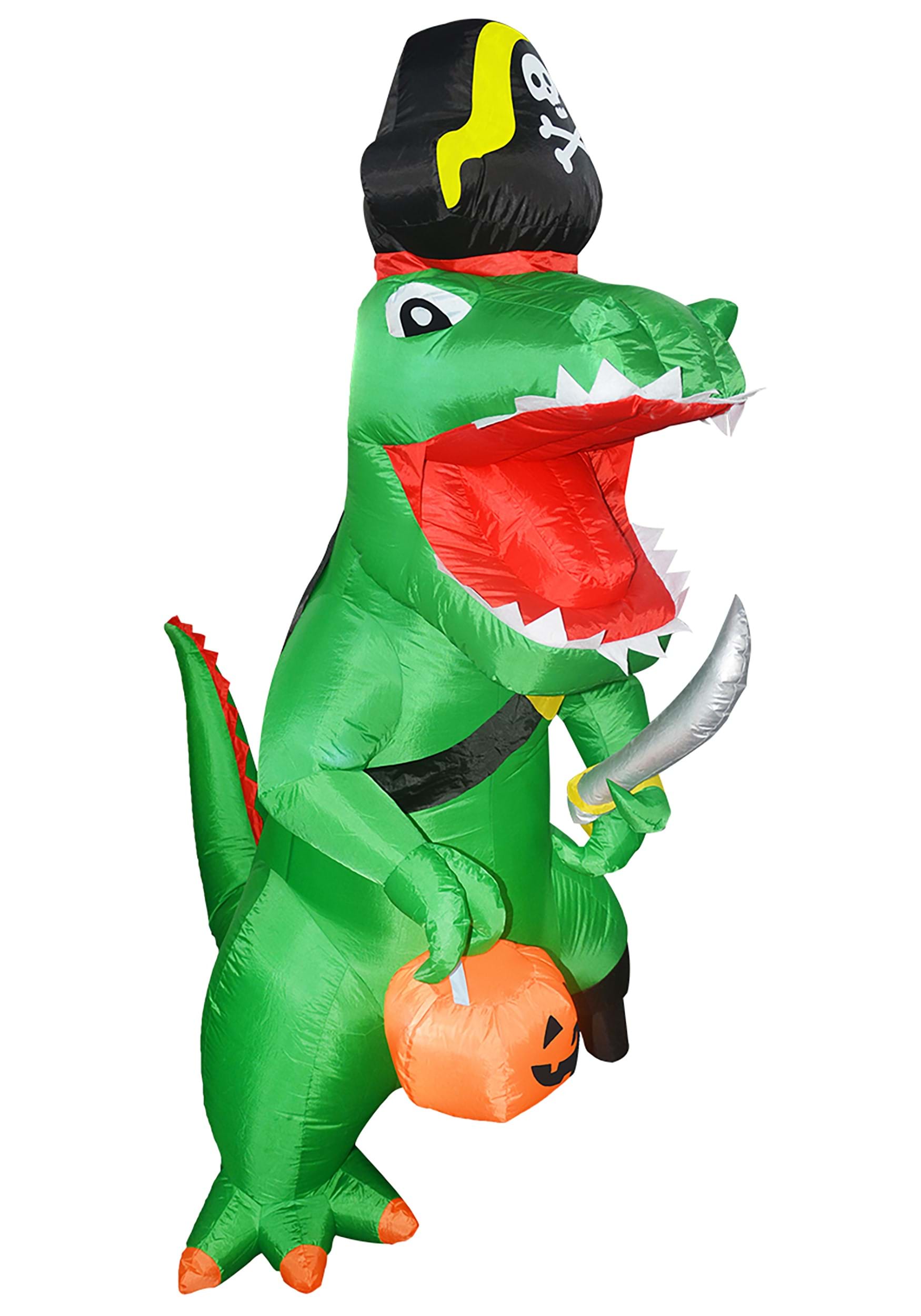 7 Foot Inflatable Pirate Dinosaur Decoration