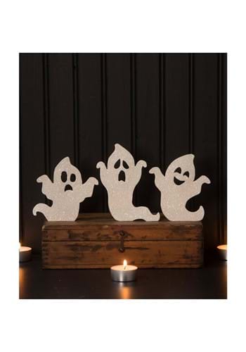4.5 Inch White Ghoulish Ghost Silhouette Set