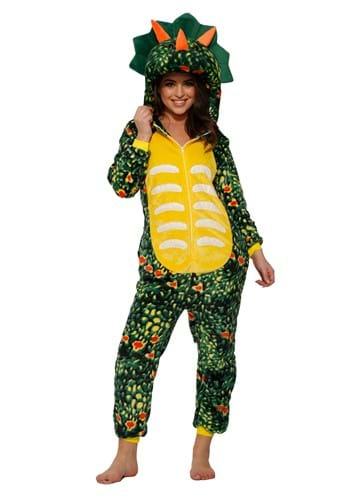 Adult Green Triceratops Onesie