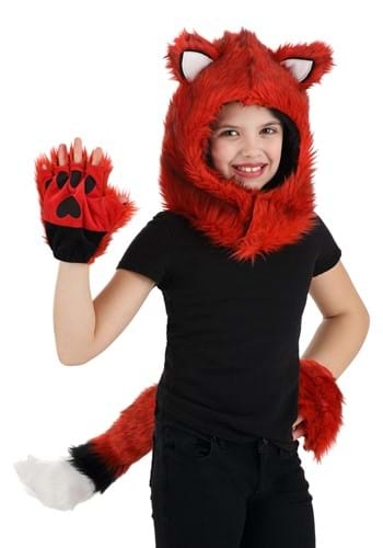 Sureio 3 Pcs Halloween Huge Fluffy Fur Fox Tail Cosplay Fox Tail Handbag  Keychain Fox Costume for Kids Adult