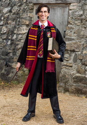Adult Plus Size Harry Potter Hermione Deluxe Gryffindor Robe | Hermione Costumes