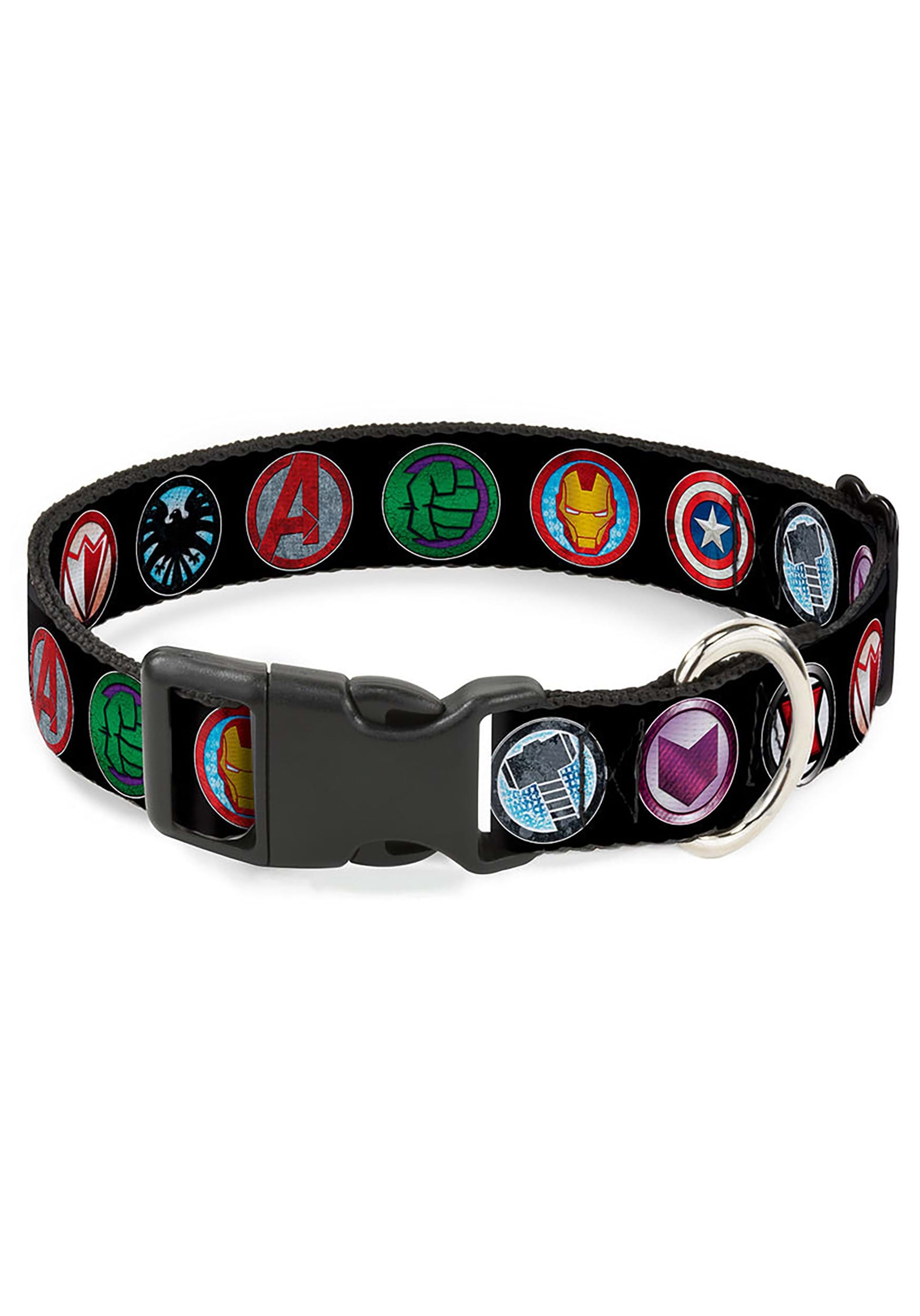 Avenger Icons Plastic Clip Collar , Marvel Pet Accessories