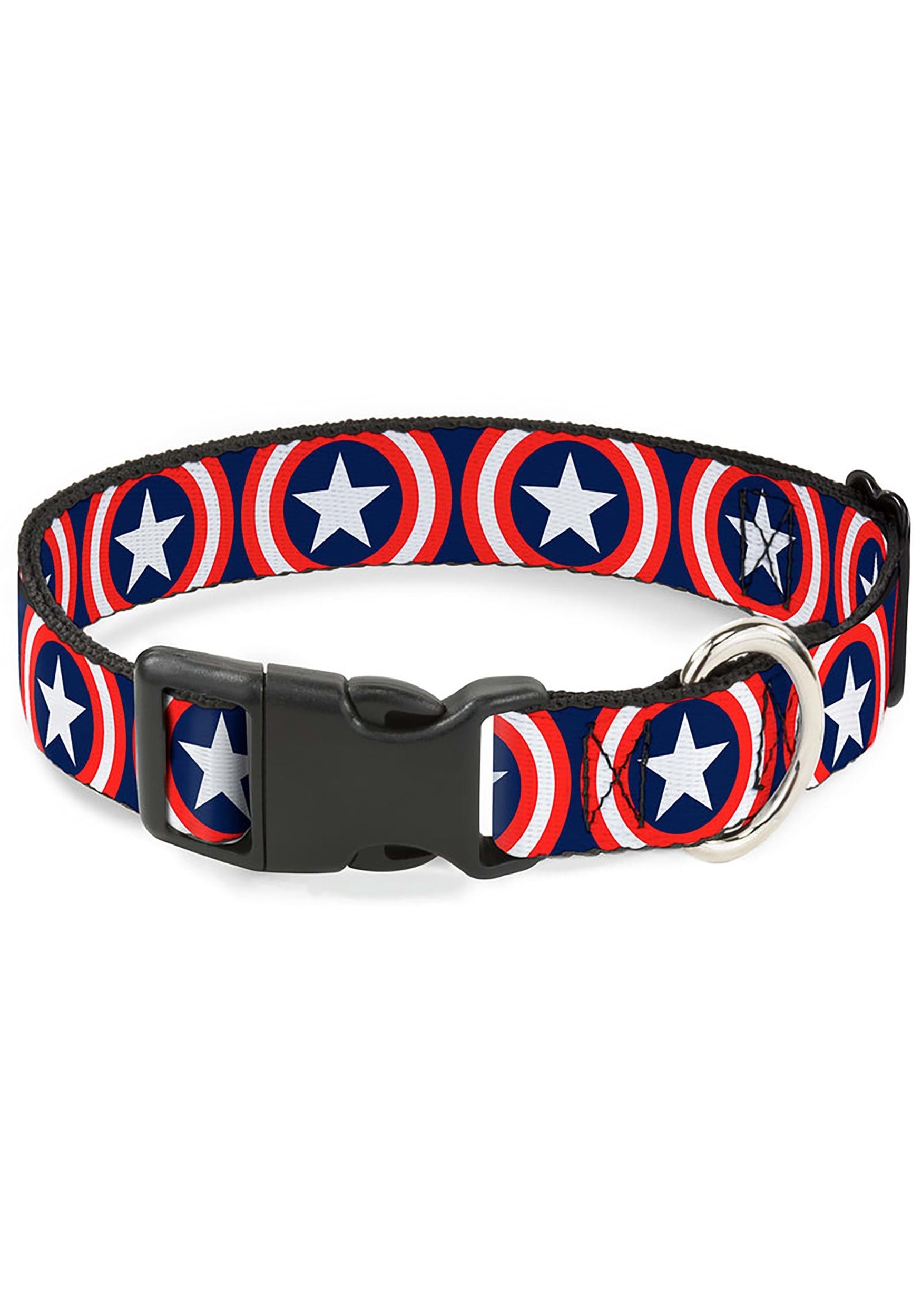 Capitán de plástico Capitán América Escudo Pet Collar Multicolor