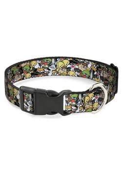 Looney Tunes 6-Character Stacked Collage Dog Collar