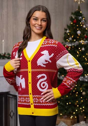 Adult Harry Potter Hogwarts Ugly Christmas Cardigan