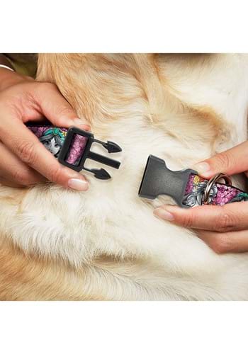 Floral Princess Sketch Pet Collar with Plastic Clip