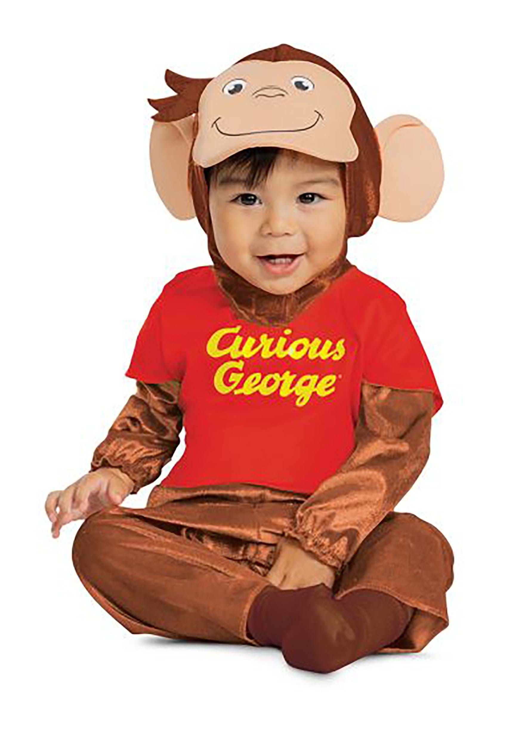 Curious George Baby Boys' Costume Bodysuit Creeper and Hat Set 