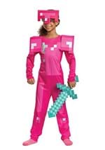 Minecraft Girls Classic Pink Armor Costume Alt 2