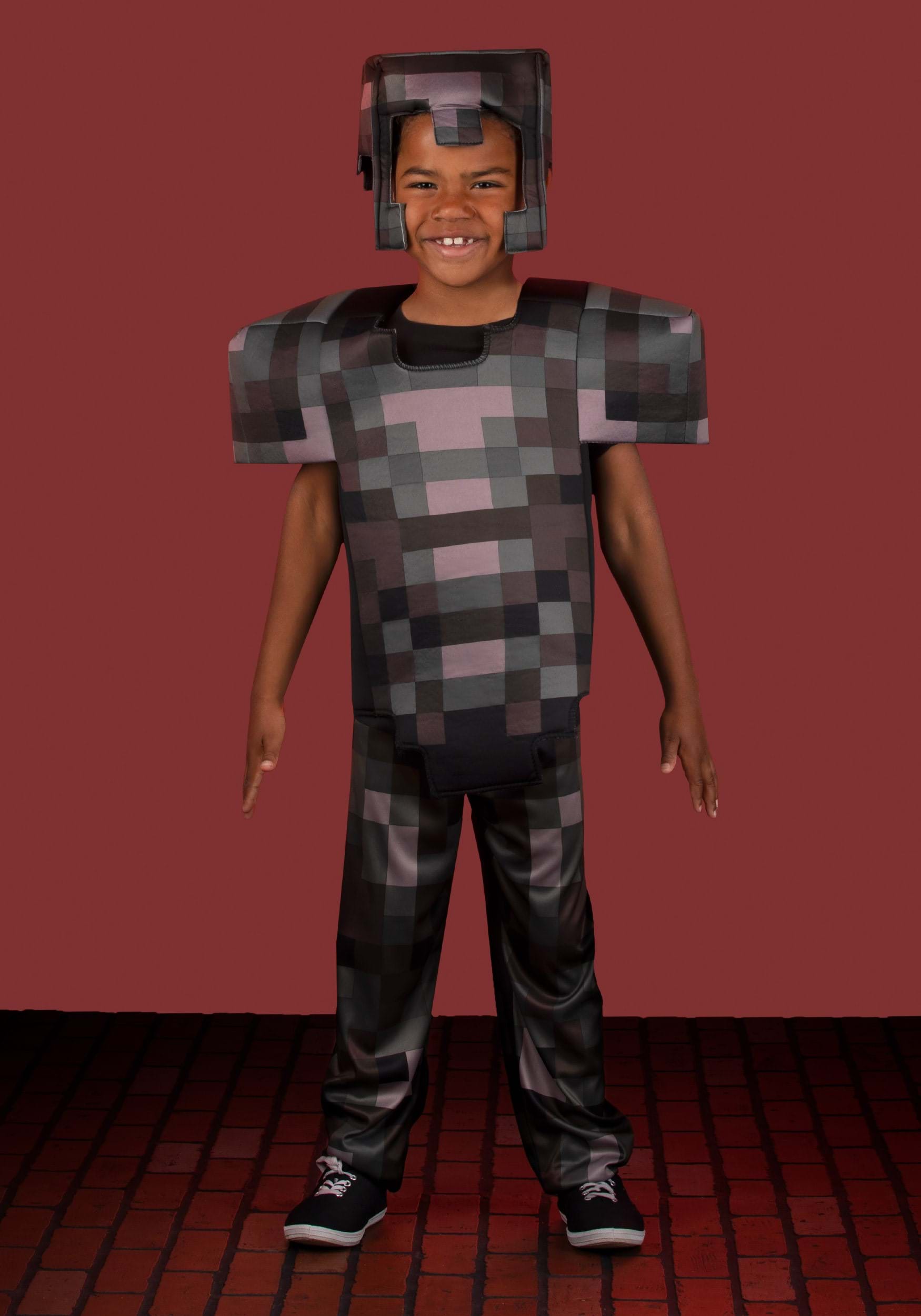Kid's Minecraft Netherite Armor Deluxe Costume