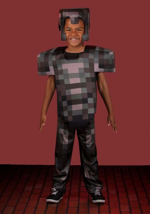 Kids Minecraft Netherite Armor Deluxe Costume-update