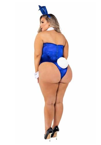 Women's Playboy Plus Size Royal Blue Bunny Costume