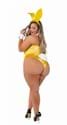 Playboy Plus Size Women's Yellow Bunny Costume Alt 1