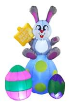 6FT Large Bunny on Eggs Inflatable Decoration Alt 1