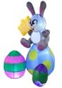 6Ft Tall Large Bunny on Eggs Inflatable Decoration Alt 2