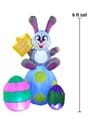 6Ft Tall Large Bunny on Eggs Inflatable Decoration Alt 3