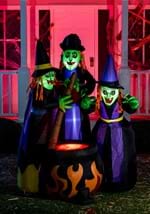 6 Foot Tall Cauldron and Witches Inflatable Decoration Alt 1