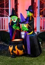 6 Foot Tall Cauldron and Witches Inflatable Decoration Alt 4