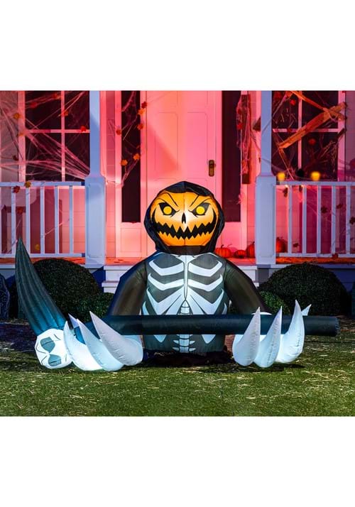 4 Foot Tall Pumpkin Reaper Inflatable Decoration