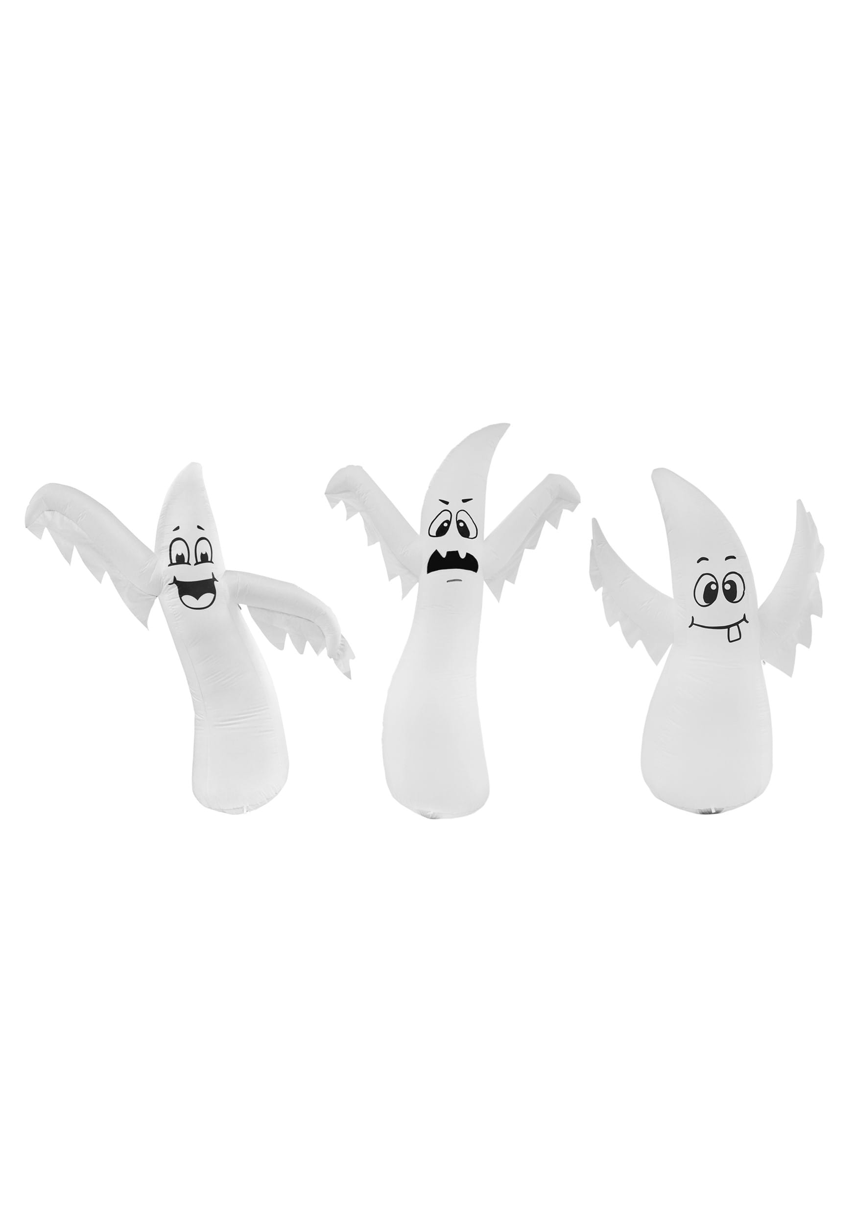 Set Of 3 Small, Medium, & Large Inflatable Ghosts Decoration