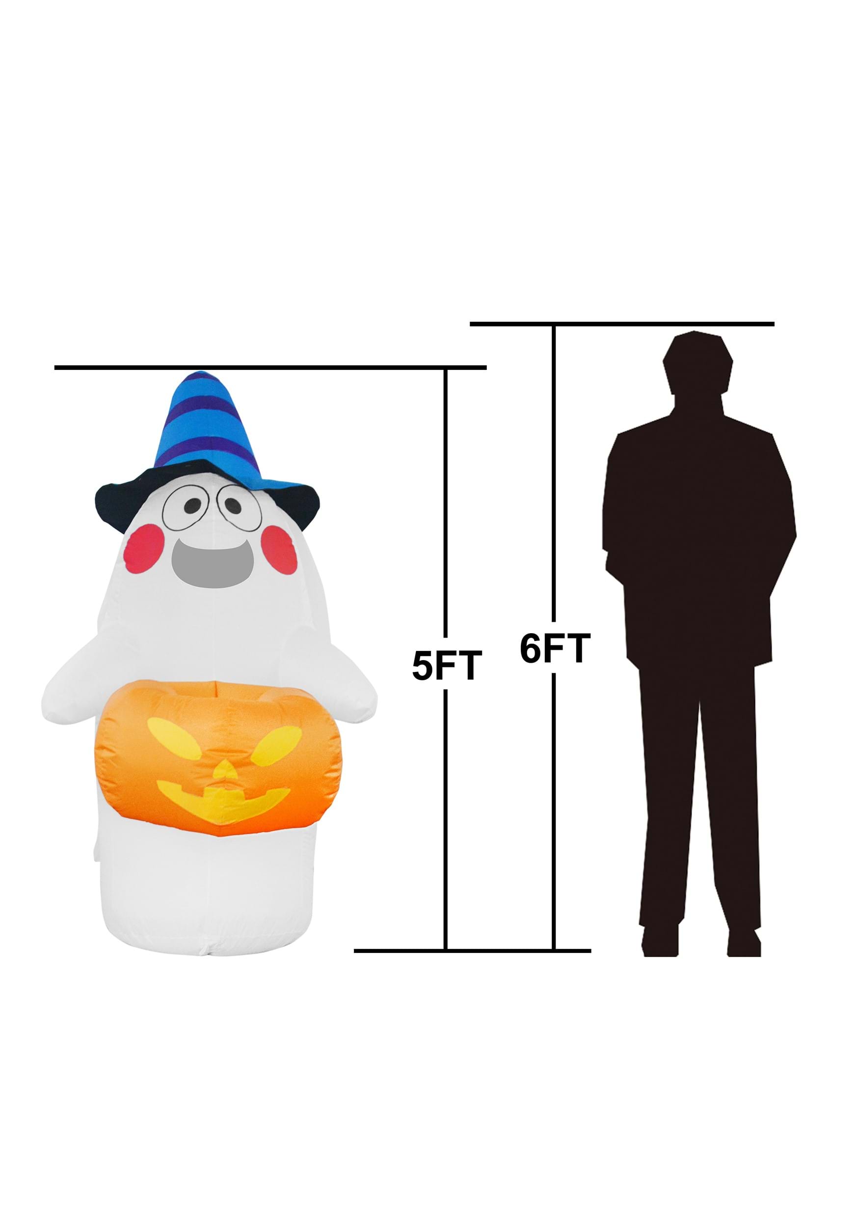 Candy Basket Ghost Inflatable 5FT Tall Decoration