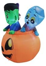 5Ft Tall Three Characters on Pumpkin Inflatable De Alt 3