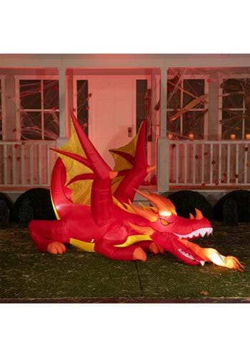 6FT Tall Large Fire Dragon Inflatable Decoration-1