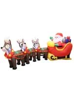 9 5 Foot Jumbo Reindeer and Santa Inflatable Decor Alt 1