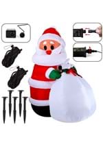 7.9FT Tall Projection Santa & Gift Bag Inflatable Alt 5