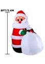 7.9FT Tall Projection Santa & Gift Bag Inflatable Alt 4