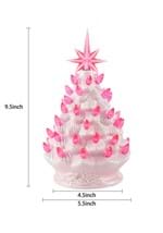 9 Inch Pink Ceramic Christmas Tree Decoration Alt 4