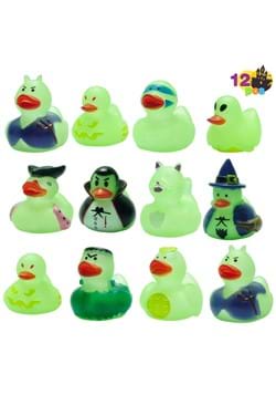 Halloweem Rubber Duckies Glow in the Dark, 12 Pack
