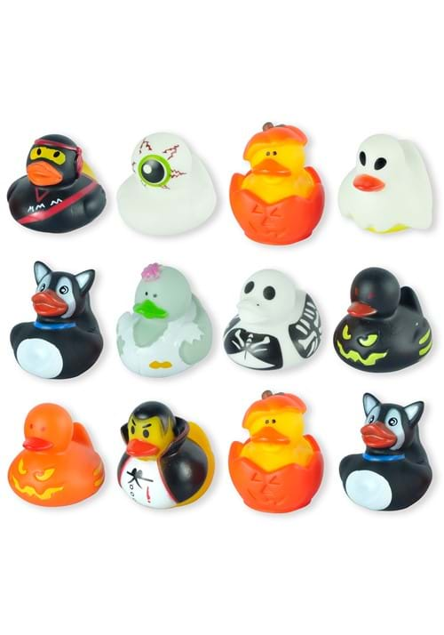 Halloween Prefilled Pumpkin Box with Rubber Duck (12 Pack)