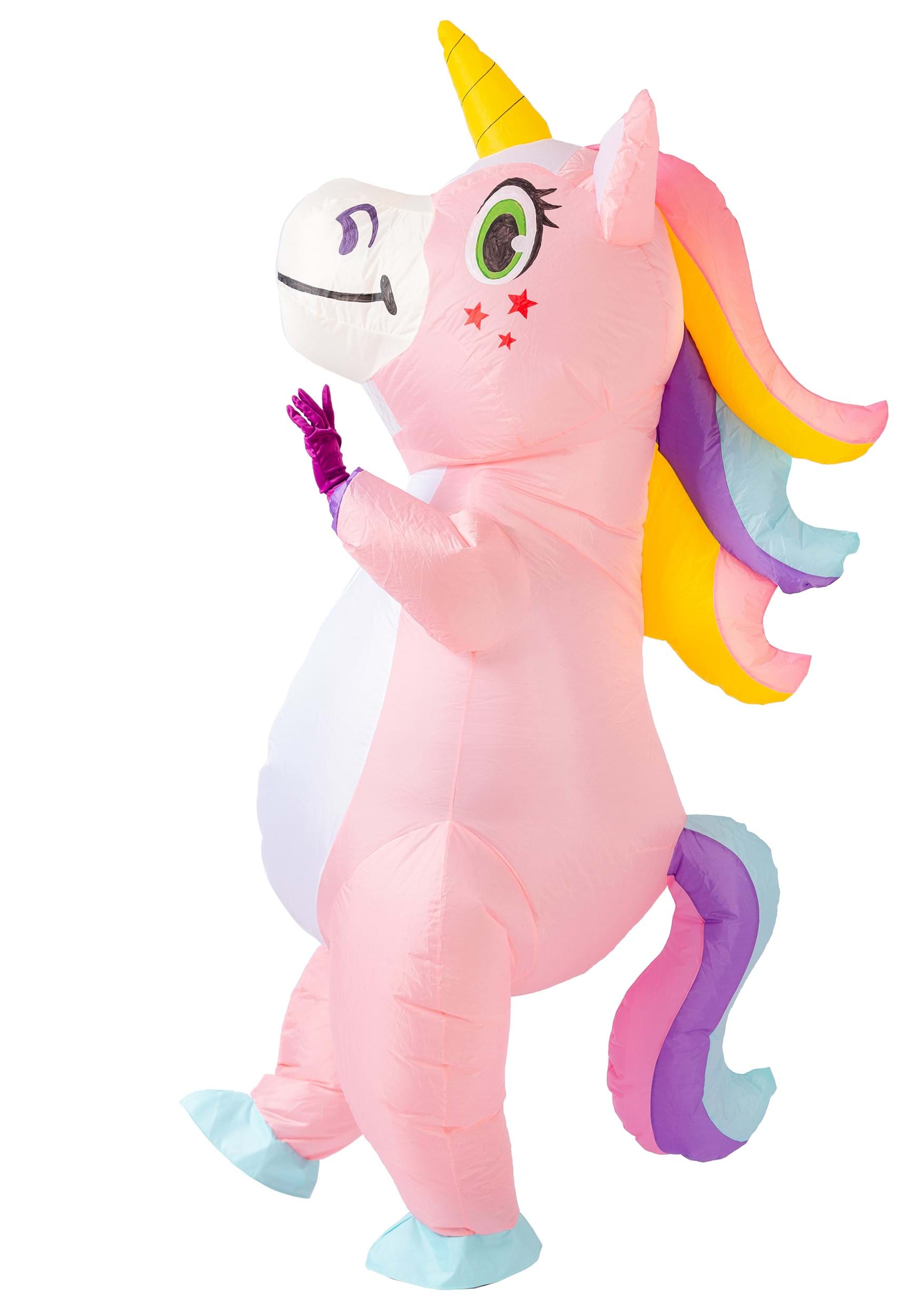 Inflatable Adult Pink Unicorn Costume