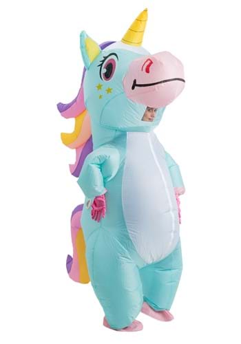 Adult Inflatable Blue Unicorn Costume | Inflatable Costumes