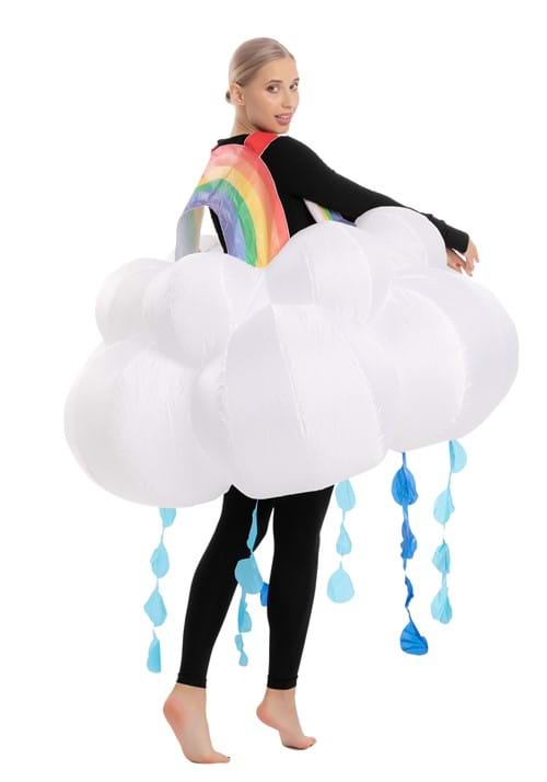 Inflatable Rainbow Raining Cloud Adult Costume