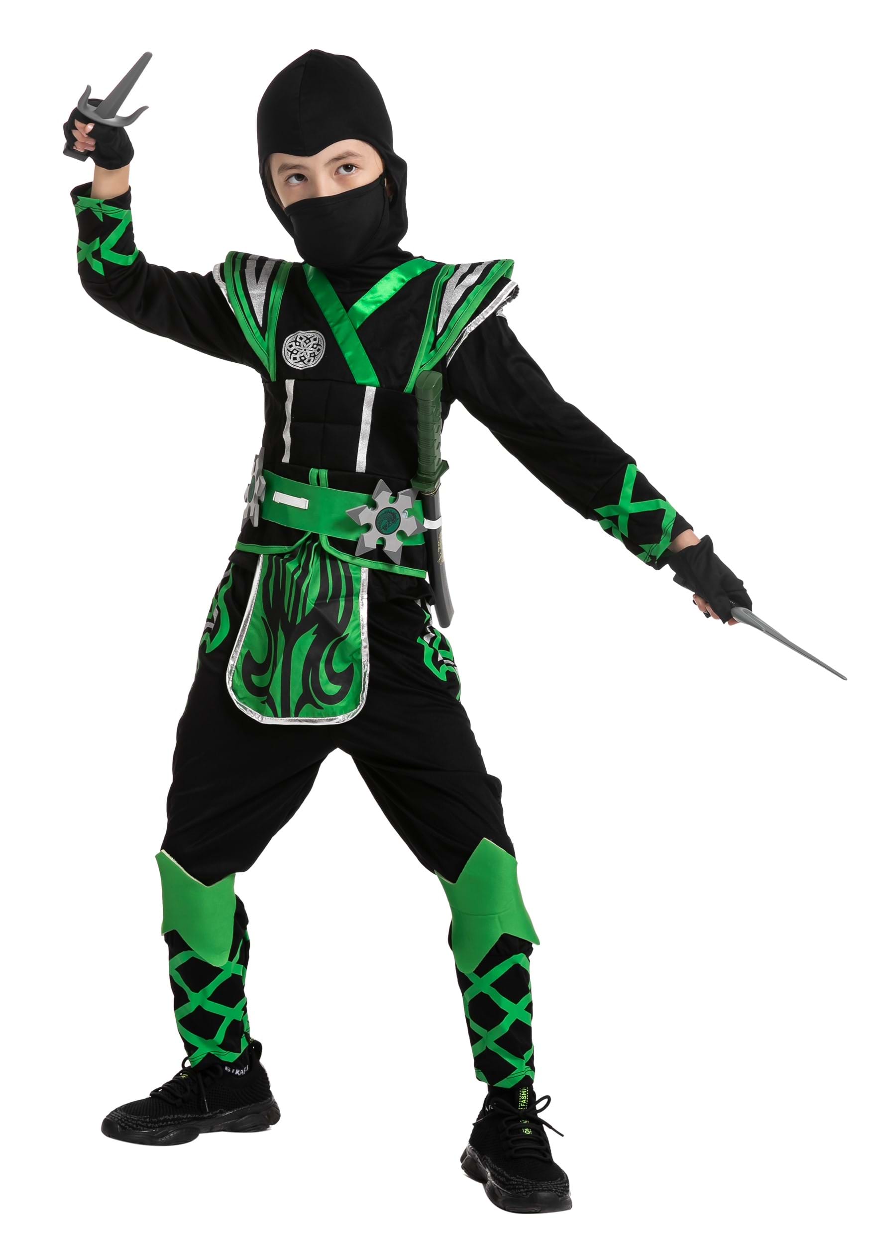 Disfraz de ninja verde para niños Multicolor Colombia