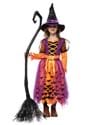 Girl's Light Up Orange Bat Witch Costume