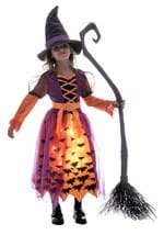 Girl's Light Up Orange Bat Witch Costume Alt 5