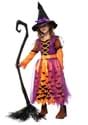 Girl's Light Up Orange Bat Witch Costume Alt 2