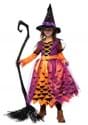 Girl's Light Up Orange Bat Witch Costume Alt 3