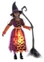 Girl's Light Up Orange Bat Witch Costume Alt 5
