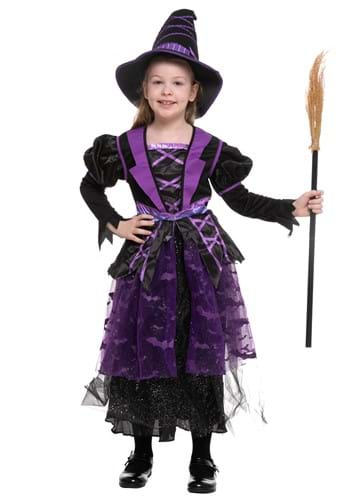 Light Up Purple Bat Witch Girl's Costume