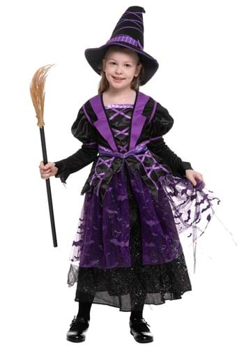 Light Up Purple Bat Witch Girl's Costume